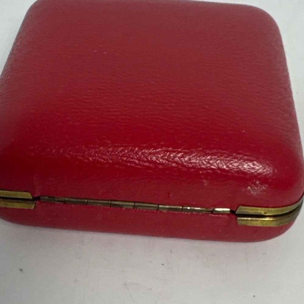Phinney-Walker Travel Alarm Clock Red Case Germany Vintage MCM Square As is